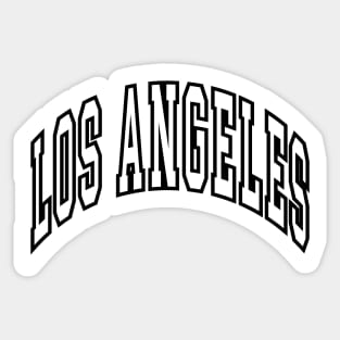 Los Angeles - Block Arch - Black/White Sticker